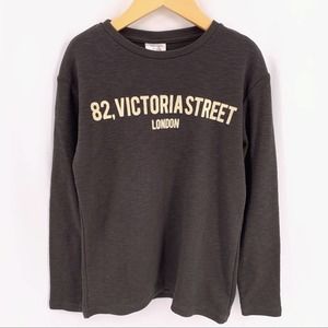 Zara‎ brown long sleeve London tee size 8